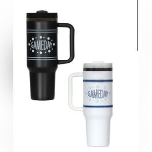 GAME DAY STAINLESS STEEL TUMBLER WITH 2 STRAWS 40oz